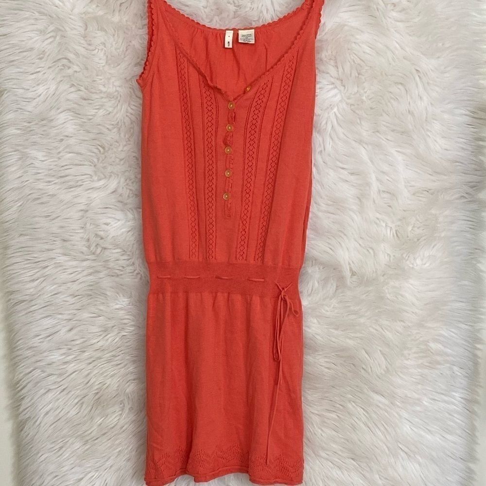 Anthropologie | Moth Orange Sleeveless Knit Dress